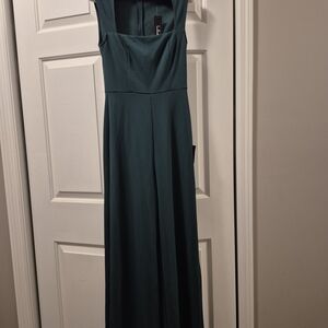 Lulu's Endeavors Emerald Green Wide Leg Jumpsuit
